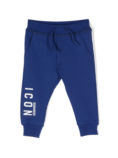  Dsquared2 Kids Icon Drawstring Jersey Track Pants - Blue 