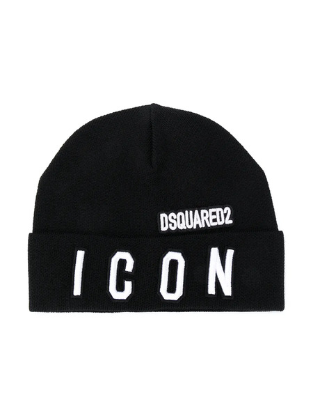  Dsquared2 Kids Icon Logo Beanie - Black 