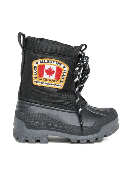  Dsquared2 Kids Lace-up Logo-parch Padded Boots - Black 