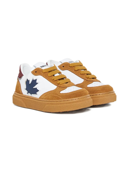  Dsquared2 Kids Leaf-detail Lace-up Sneakers - Brown 