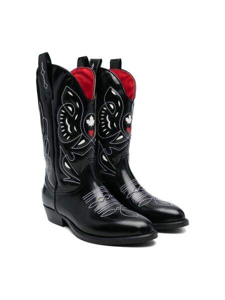  Dsquared2 Kids Leather Boots - Black 