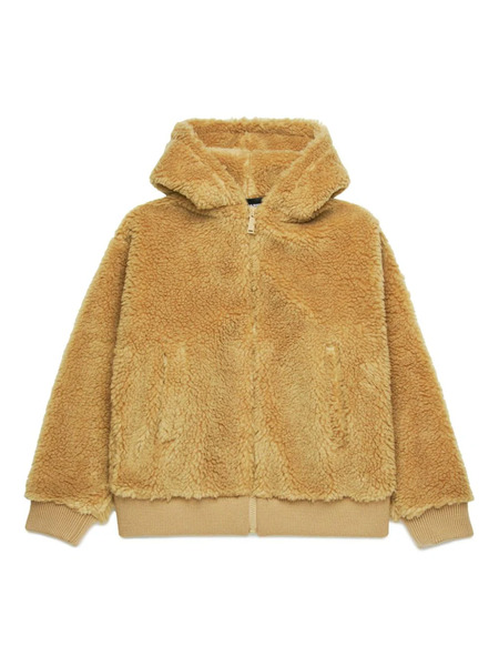  Dsquared2 Kids Logo-appliqué Brushed Hooded Jacket - Neutrals 