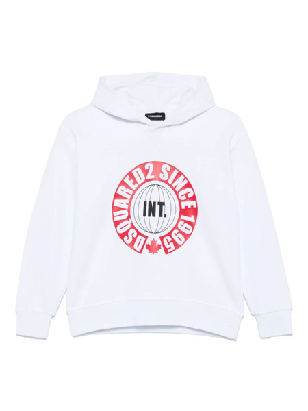  Dsquared2 Kids Logo-appliqué Hoodie - White 