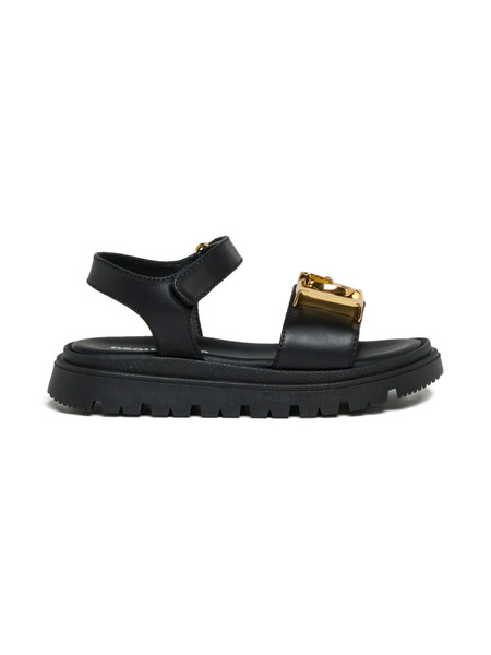  Dsquared2 Kids Logo-appliqué Sandals - Black 