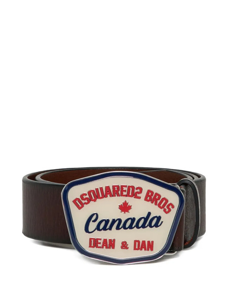  Dsquared2 Kids Logo-buckle Leather Belt - Brown 