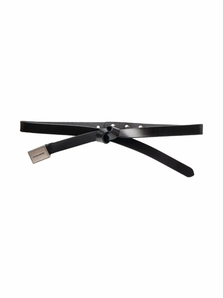  Dsquared2 Kids Logo-buckle Tie Belt - Black 