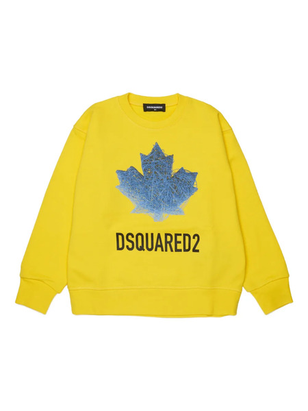  Dsquared2 Kids Logo Crew-neck Sweatshirt - Yellow 