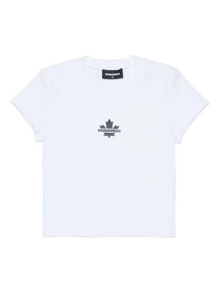  Dsquared2 Kids Logo Crew-neck T-shirt - White 