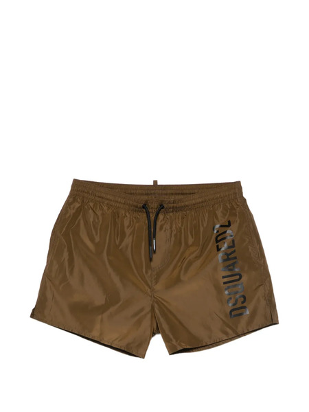  Dsquared2 Kids Logo-detail Swim Shorts - Brown 
