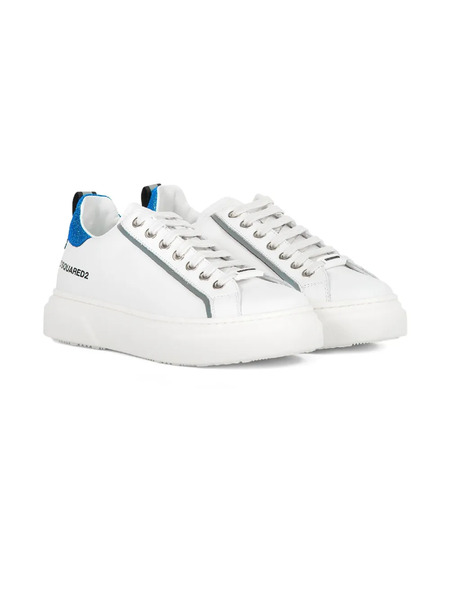  Dsquared2 Kids Logo Glitter Sneakers - White 