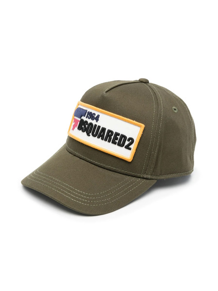  Dsquared2 Kids Logo-patch Cotton Cap - Green 