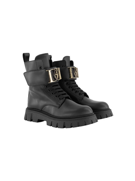  Dsquared2 Kids Logo-plaque Ankle Boots - Black 