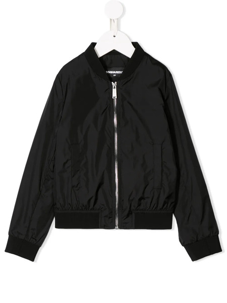  Dsquared2 Kids Logo Print Bomber Jacket - Black 
