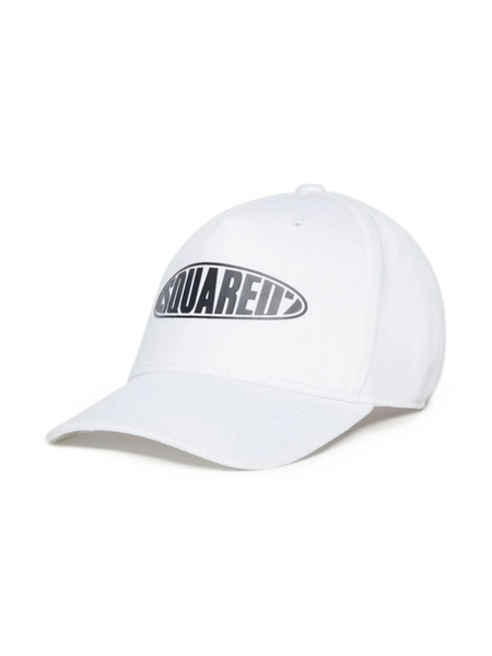  Dsquared2 Kids Logo-print Cotton Baseball Cap - White 
