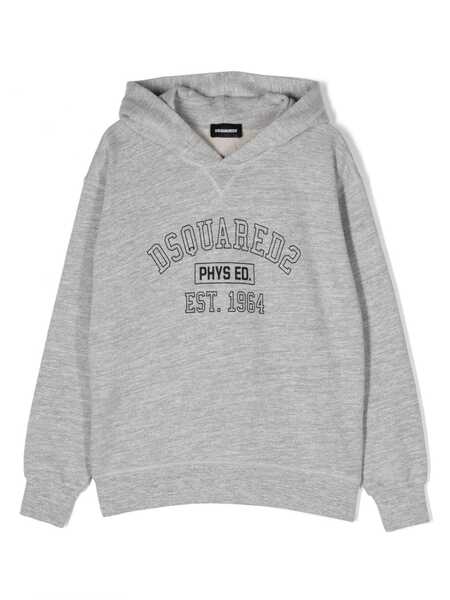  Dsquared2 Kids Logo-print Cotton Hoodie - Grey 