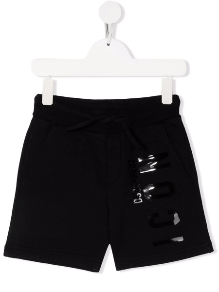  Dsquared2 Kids Logo-print Cotton Shorts - Black 