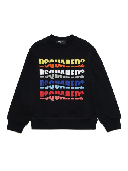  Dsquared2 Kids Logo-print Cotton Sweatshirt - Black 