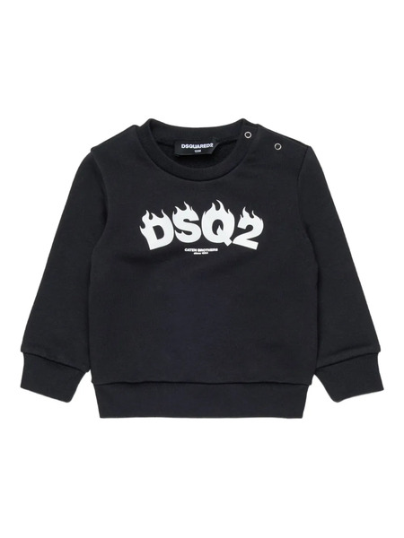  Dsquared2 Kids Logo-print Cotton Sweatshirt - Black 