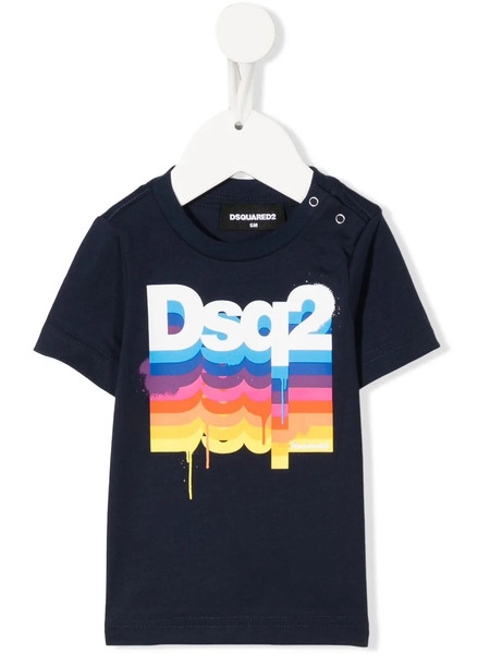  Dsquared2 Kids Logo-print Cotton T-shirt - Blue 