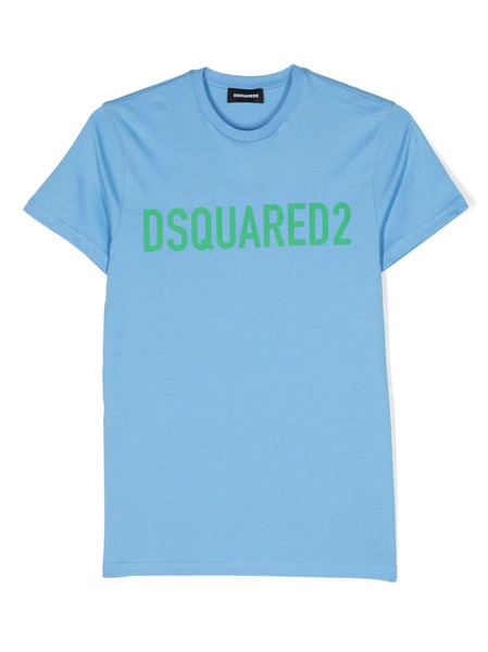  Dsquared2 Kids Logo-print Cotton T-shirt - Blue 