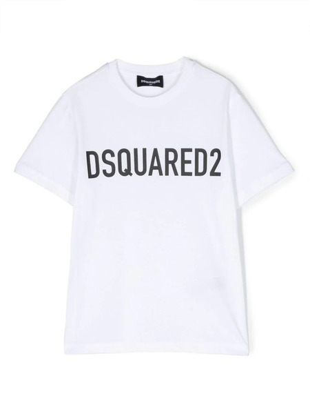  Dsquared2 Kids Logo-print Cotton T-shirt - White 