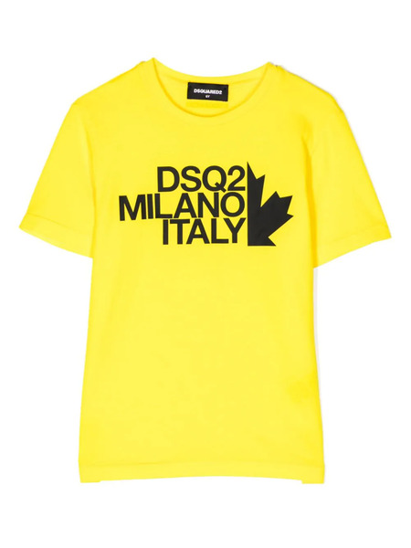  Dsquared2 Kids Logo-print Cotton T-shirt - Yellow 