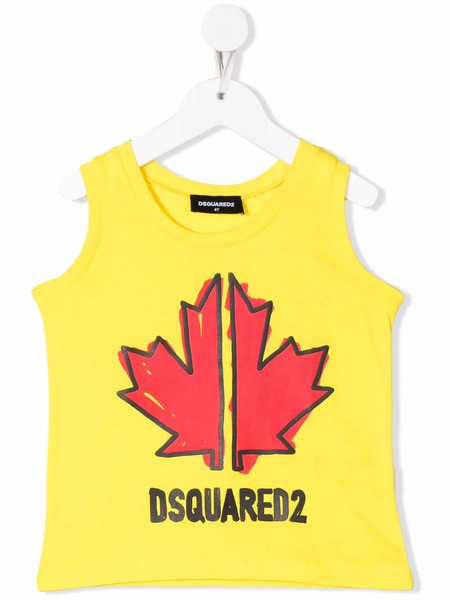  Dsquared2 Kids Logo-print Cotton Tank - Yellow 