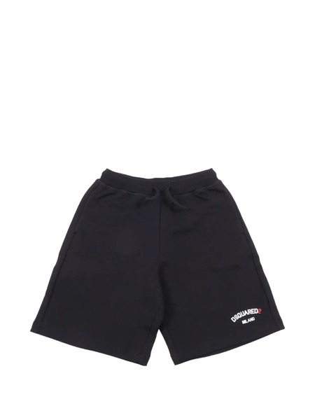  Dsquared2 Kids Logo-print Drawstring Shorts - Black 