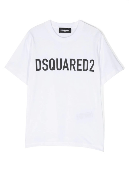  Dsquared2 Kids Logo Print Short-sleeve T-shirt - White 