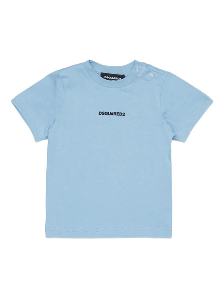  Dsquared2 Kids Logo Short-sleeve Cotton T-shirt - Blue 