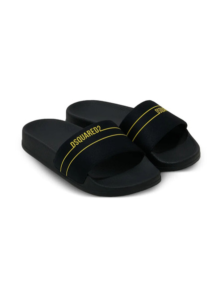  Dsquared2 Kids Logo-strap Flip Flops - Black 