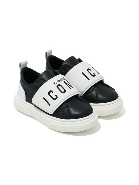  Dsquared2 Kids Logo Strap Sneakers - Black 