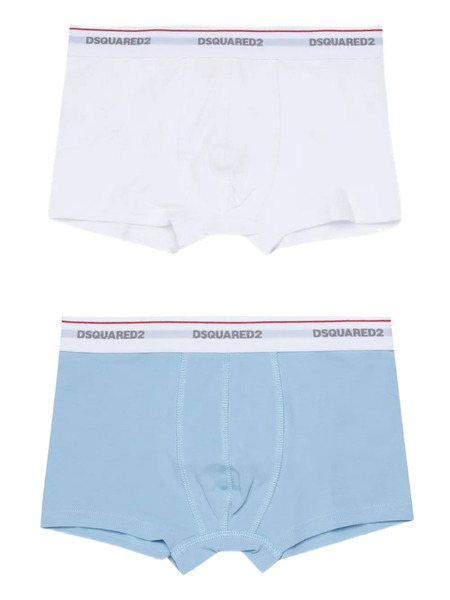  Dsquared2 Kids Logo-waistband Boxers (pack Of Two) - Blue 