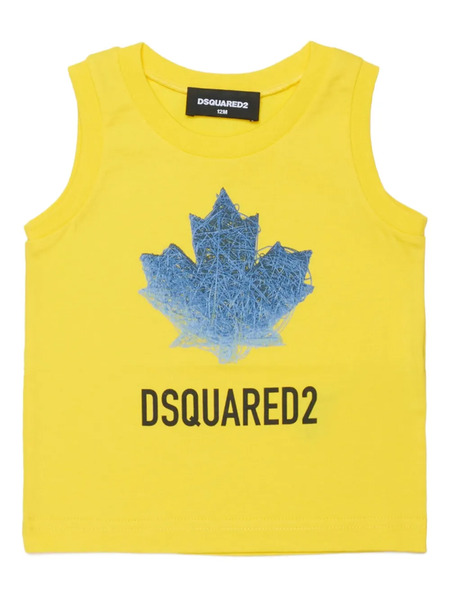  Dsquared2 Kids Maple Leaf T-shirt - Yellow 