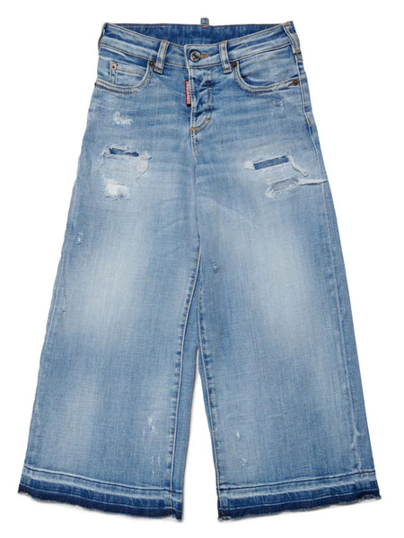  Dsquared2 Kids Page Wide-leg Jeans - Blue 