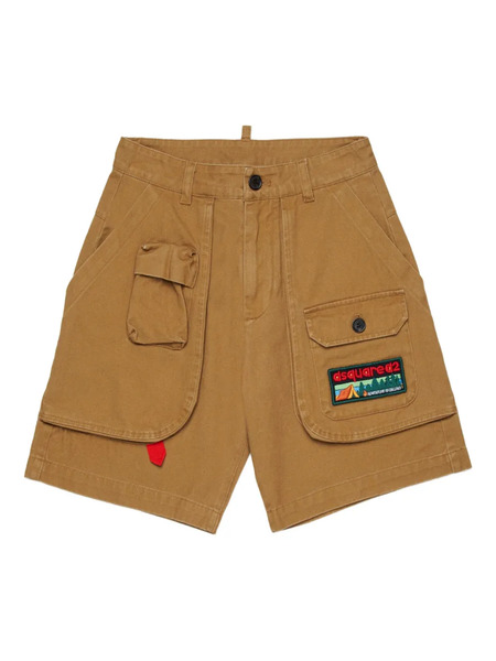  Dsquared2 Kids Patch Pocket Casual Shorts - Brown 