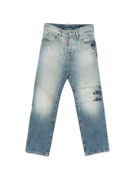  Dsquared2 Kids 642 Patchwork Cotton Jeans - Blue 
