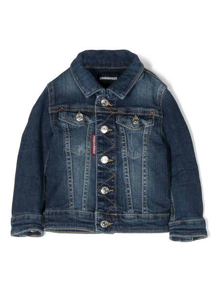  Dsquared2 Kids Single-breasted Denim Jacket - Blue 