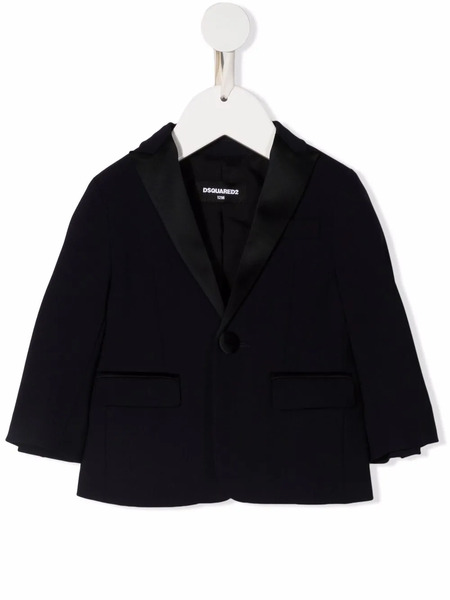  Dsquared2 Kids Single-breasted Wool Blazer - Blue 