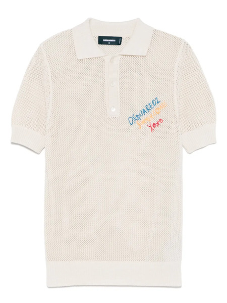  Dsquared2 Knit Polo Shirt - Neutrals 