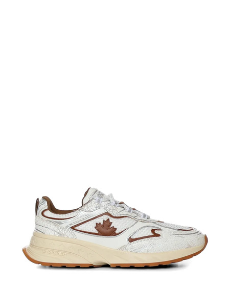  Dsquared2 Leaf Appliqué Sneakers - White 