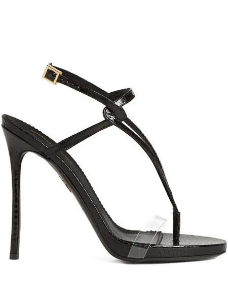 Dsquared2 Leather Heeled Sandals - Black 