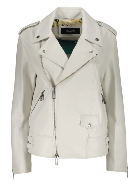  Dsquared2 Leather Jacket - Neutrals 