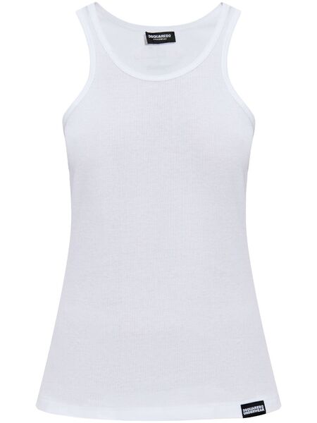  Dsquared2 Logo-appliqué Tank Top - White 