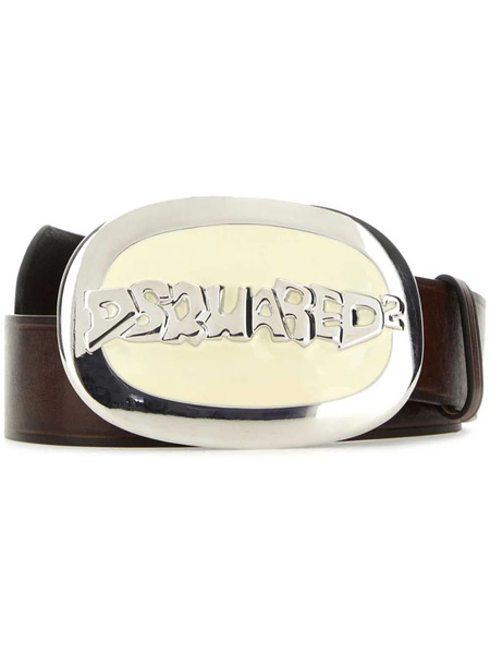  Dsquared2 Logo-buckle Leather Belt - Brown 