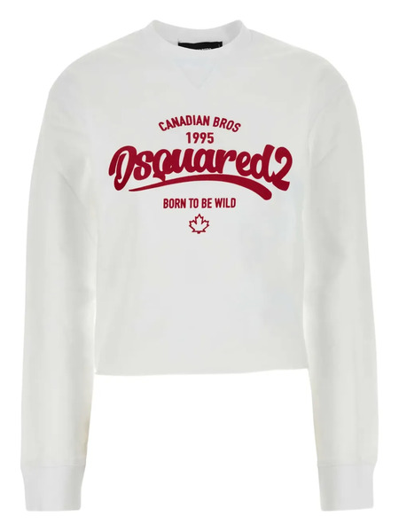  Dsquared2 Logo Cotton Sweatshirt - White 