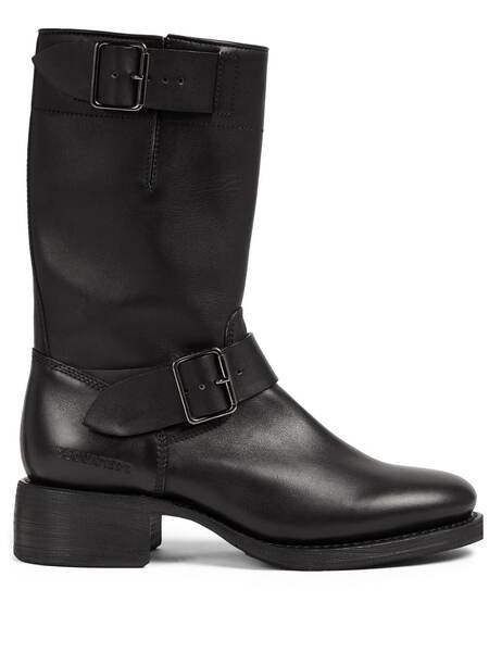  Dsquared2 Logo-debossed Leather Boots - Black 