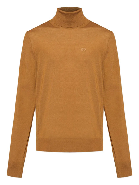  Dsquared2 Logo-detail Turtleneck Sweater - Brown 