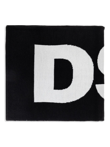  Dsquared2 Logo-embellished Knitted Scarf - Black 