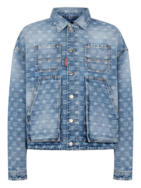  Dsquared2 Logo-embellishment Denim Jacket - Blue 